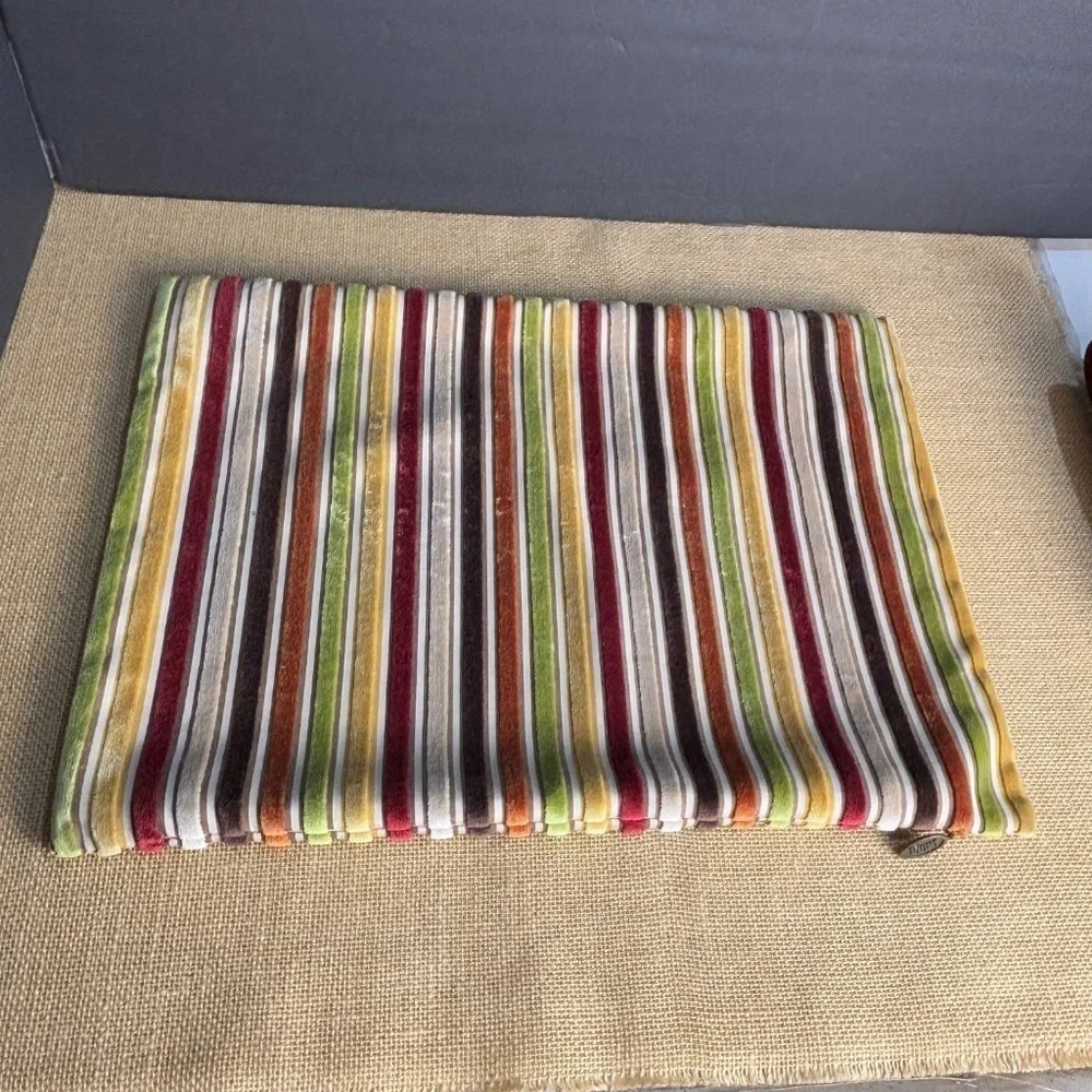Pier 1 Set of‎ 3 Fall Throw Pillow Covers Zipper 2 Square 1 Rectangle Striped